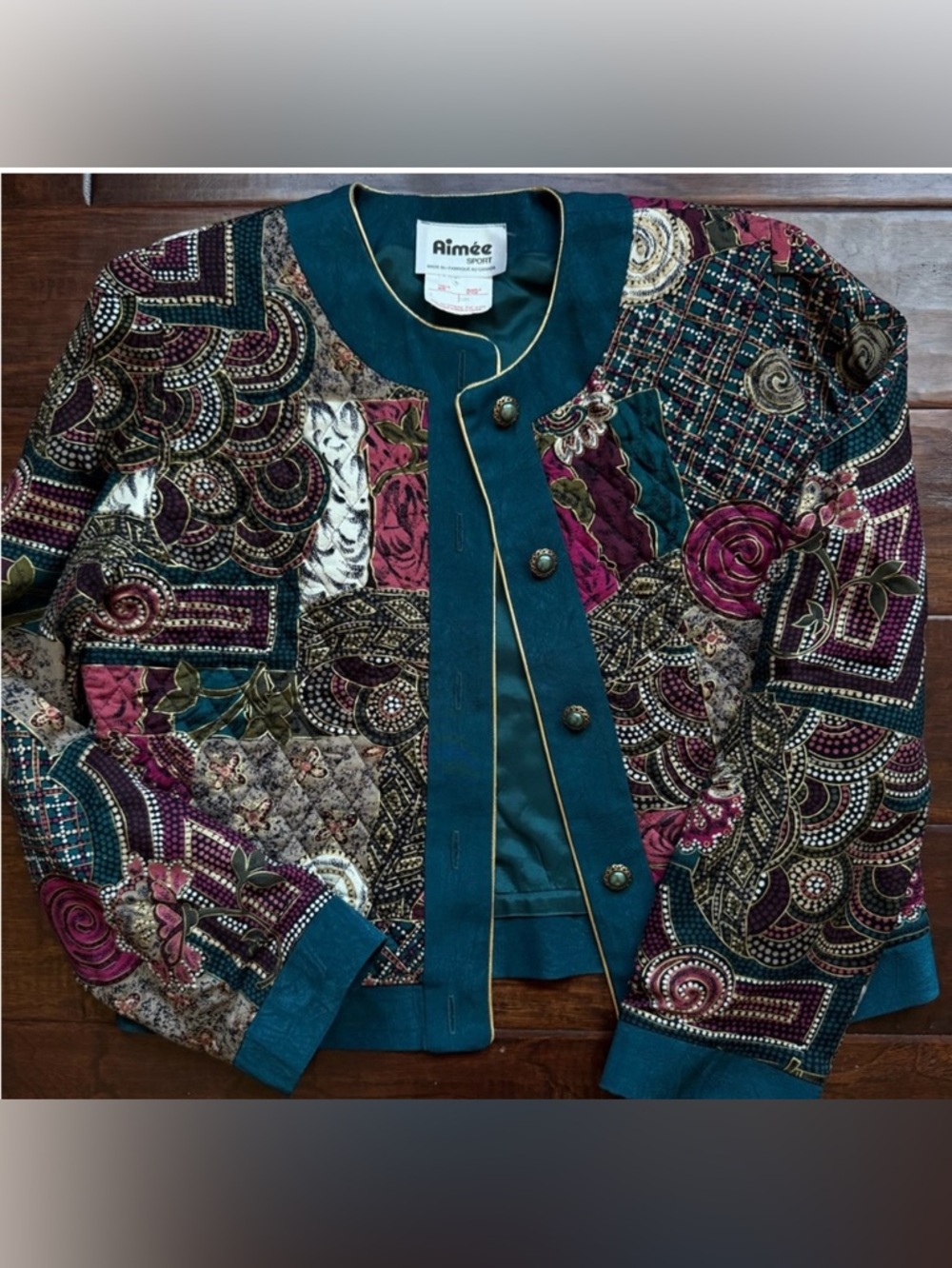 Vintage Aimee Sport Patchwork Jacket - Made in Canada